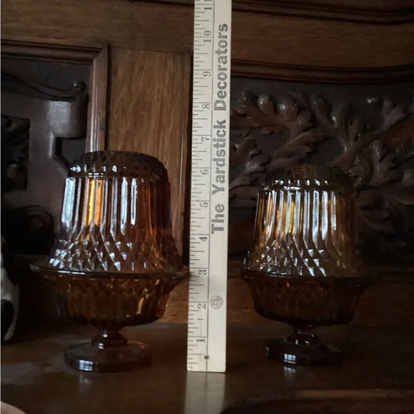 2 Indiana Amber Faerie Glass Lamps.🧚 - Picture 5 of 5